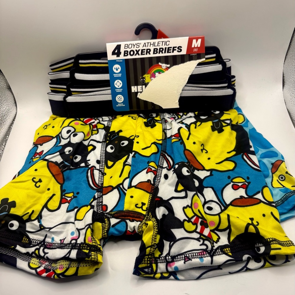 Boys' Athletic Boxer Briefs with Cartoon Print
